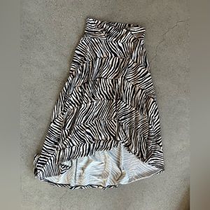 Zebra high low skirt